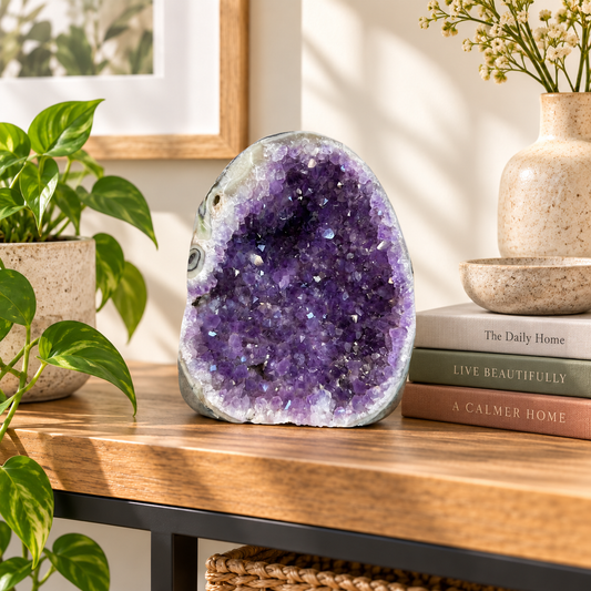 Raw Amethyst Crystal Geode